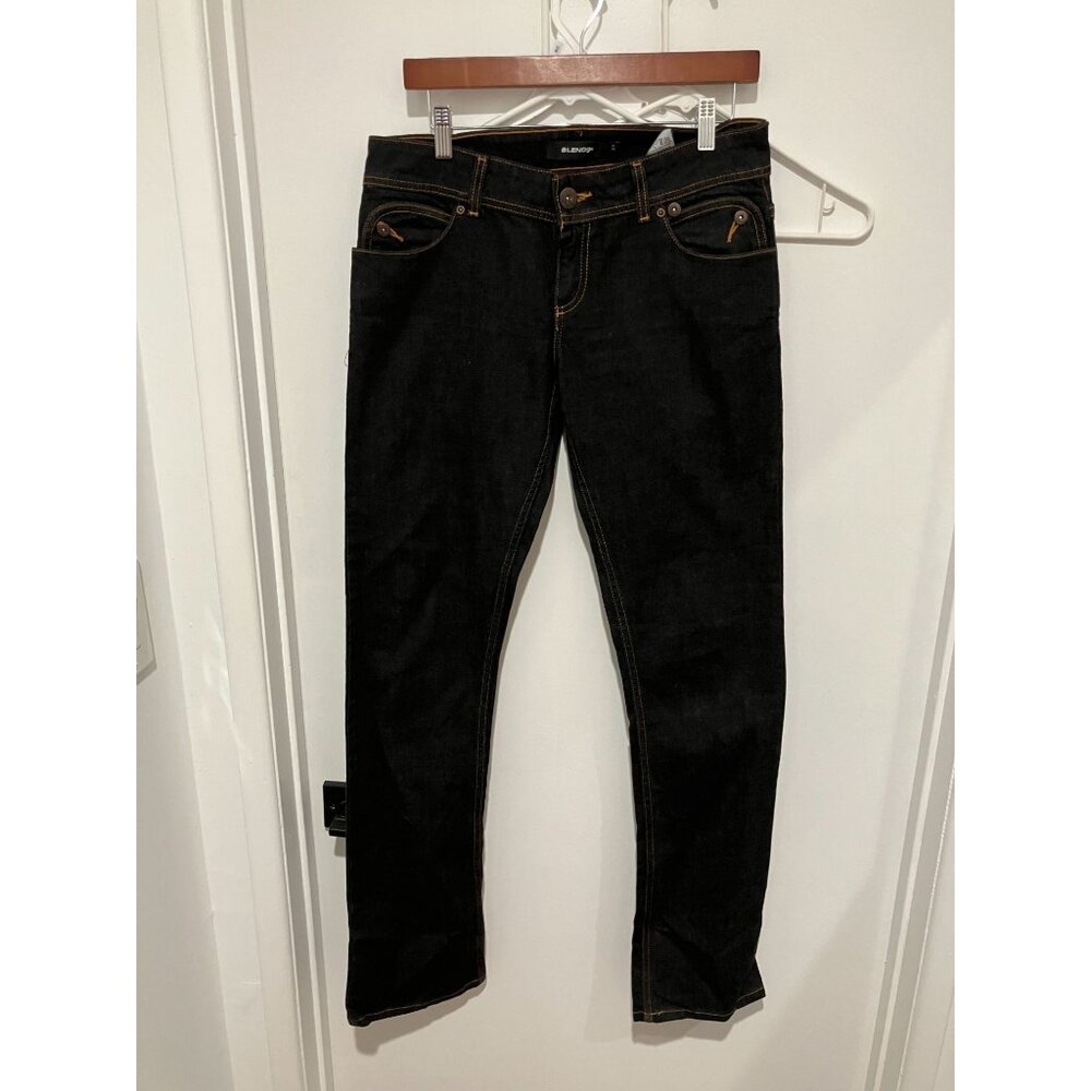 Blend She Women's 34" Long Jeans, Dark Navy, Size 29